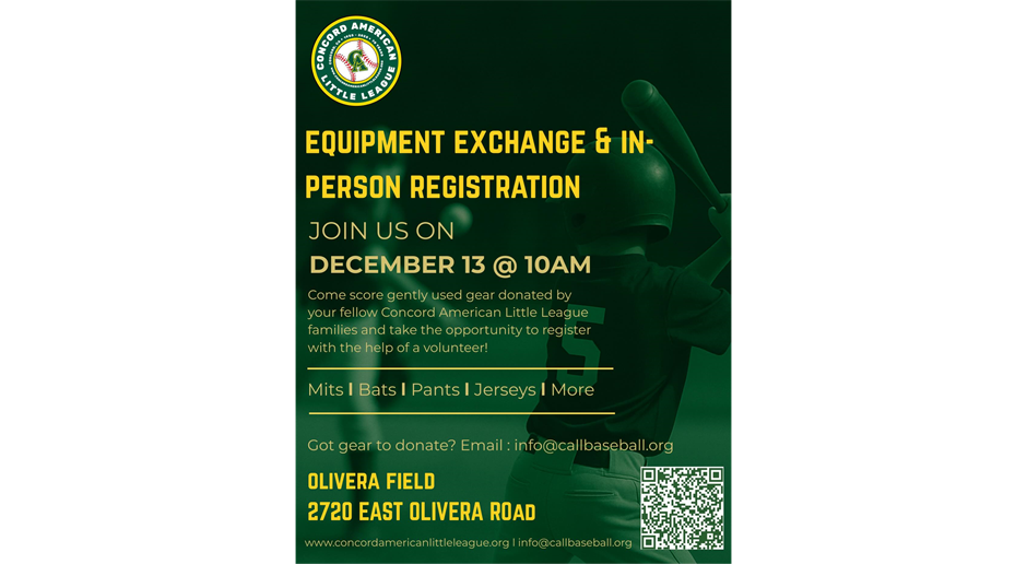 In Person Registration & Equipment Exchange!